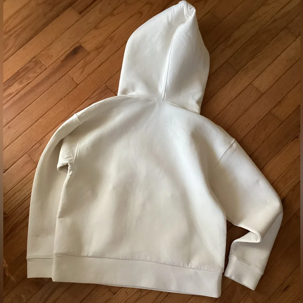 SCUBA KNIT BY BANANA REPUBLIC NWT MULTI SEASON HOODIE POCKETS CREAM WHITE M - Picture 5 of 15